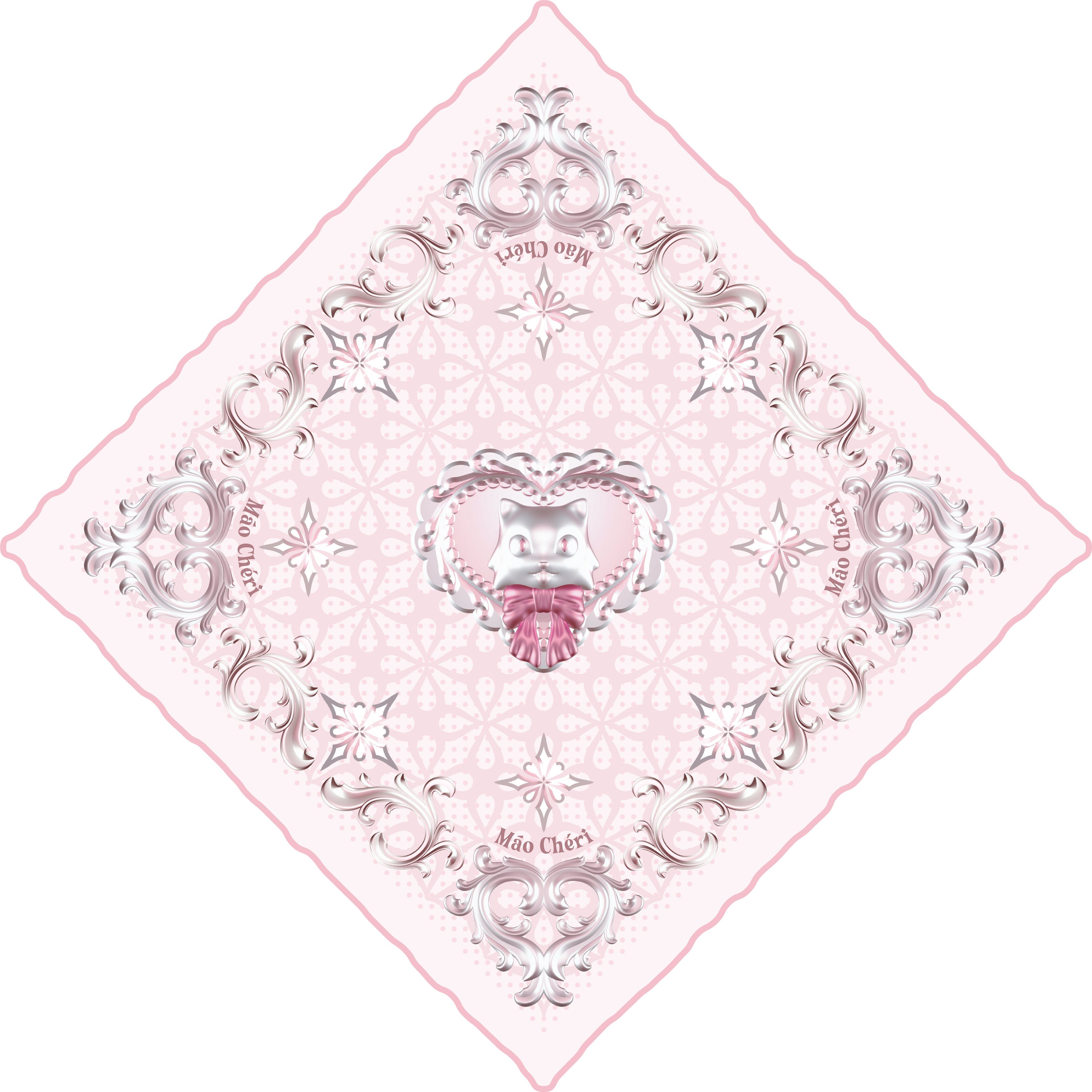Māo Chēri Silk Scarf