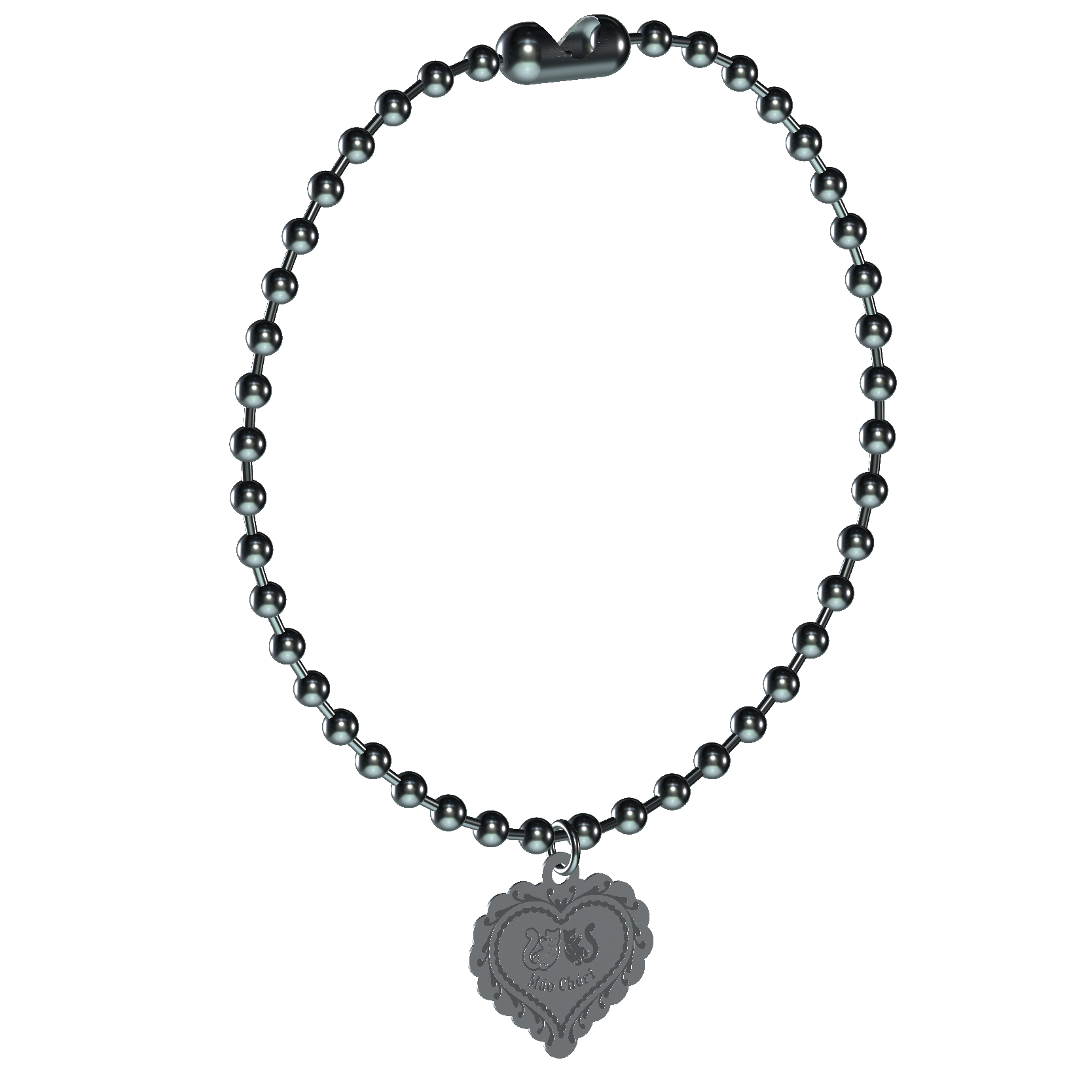 Ball Chain Logo Necklace